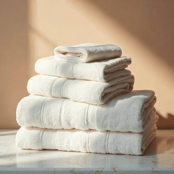 beige color luxury towels